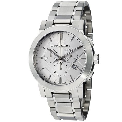 burberry men's watch chronograph the city silver bu9350|Burberry Men's Watch BU9350 .